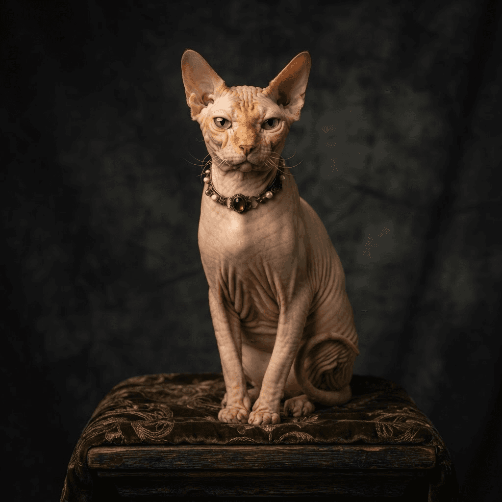 Elegant Sphynx cat portrait